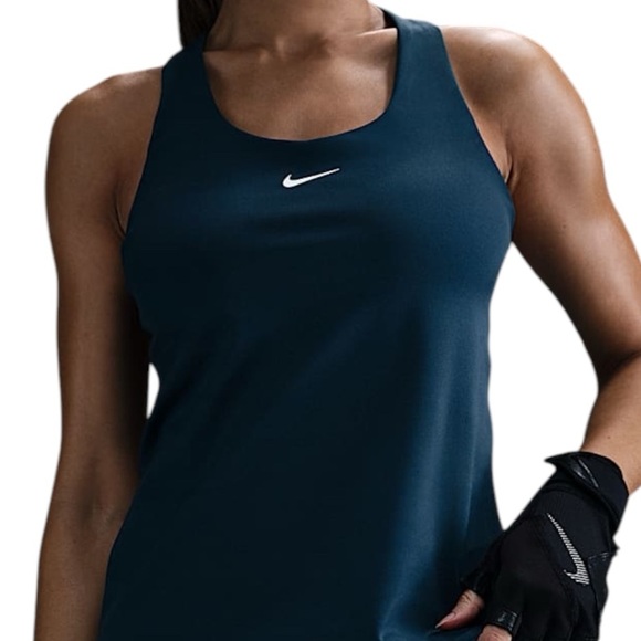 Nike Swoosh Women’s Large Support Padded Sports Bra Tank Black - Picture 10 of 10